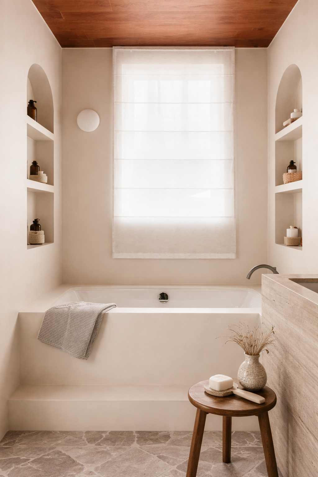Salle de bain contemporaine avec niches – architecture intérieure 2026 (copie)