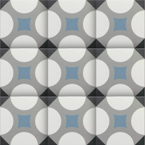 Carrelage géométrique rétro – style graphique