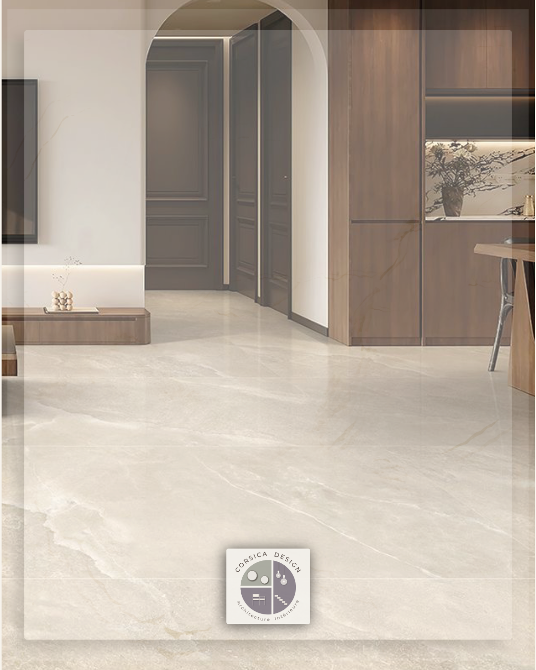 Carrelage grand format beige