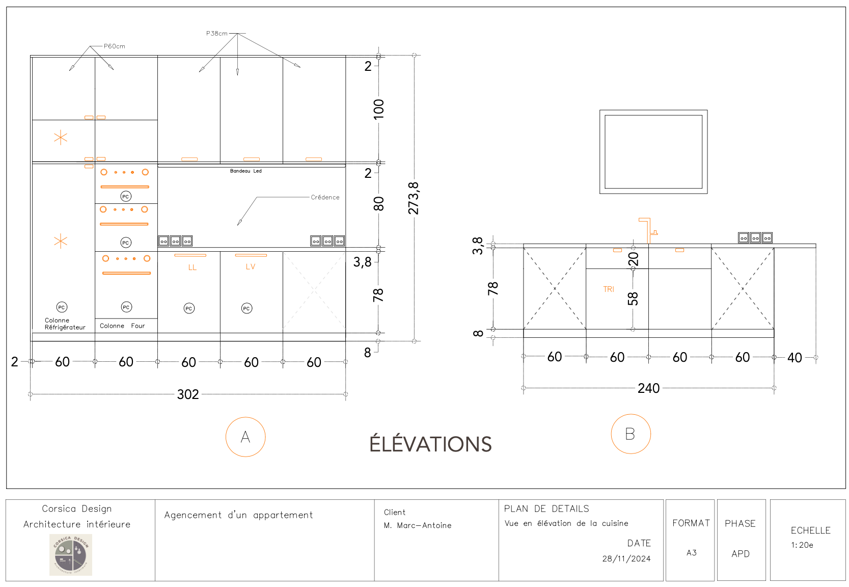 plan de la cuisine