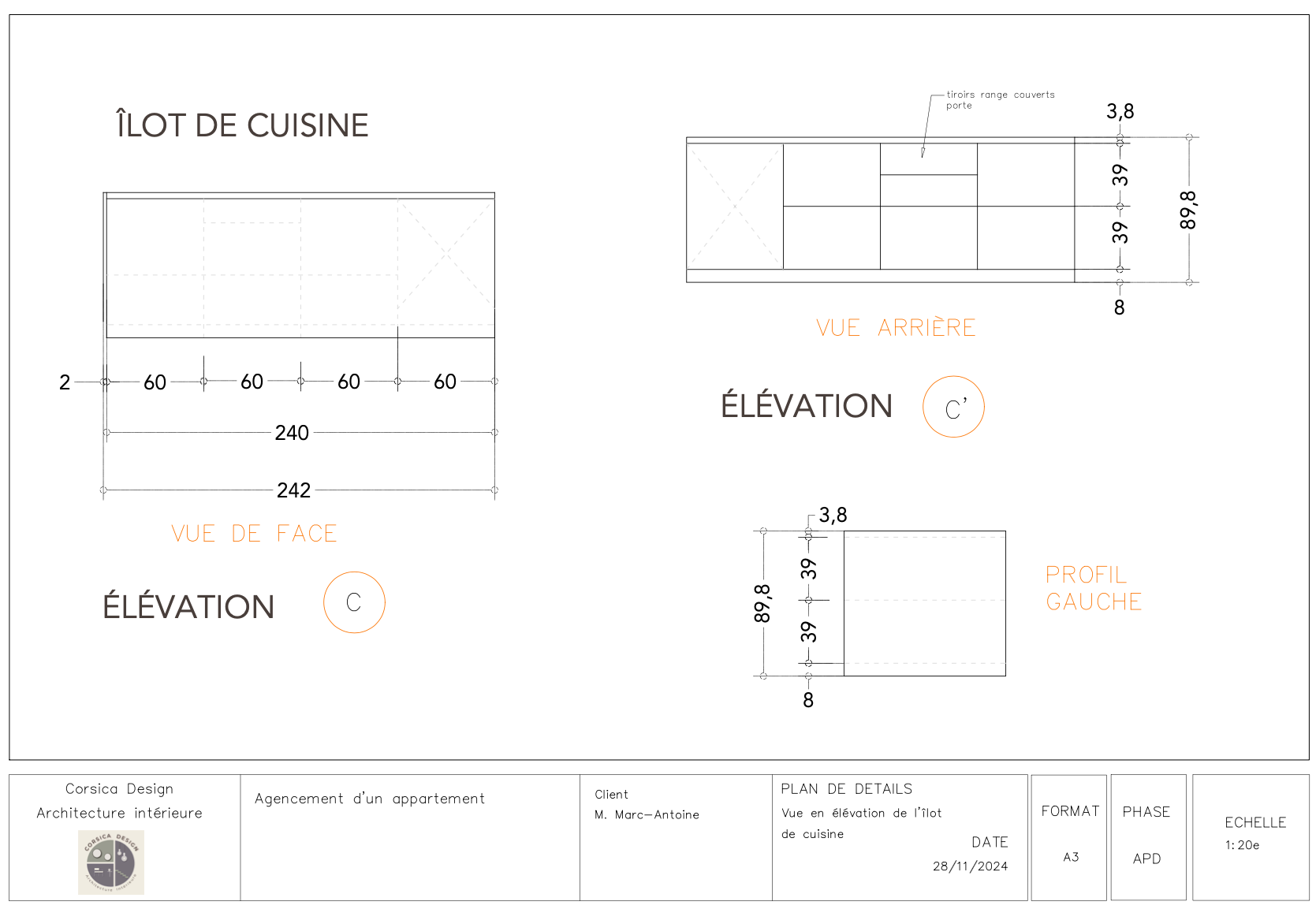 plan de la cuisine