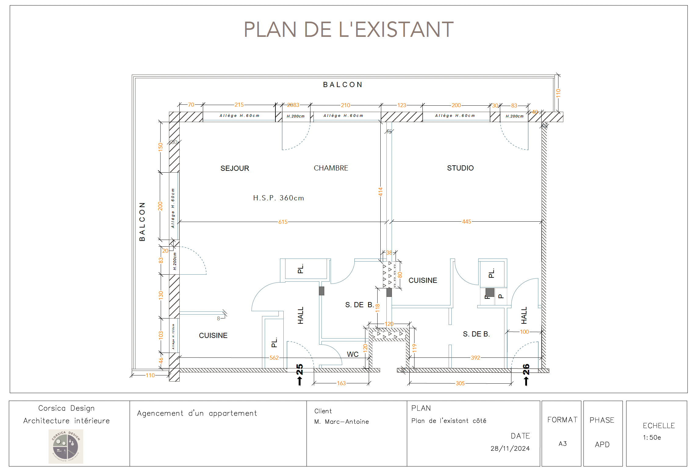 Plan technique architecte