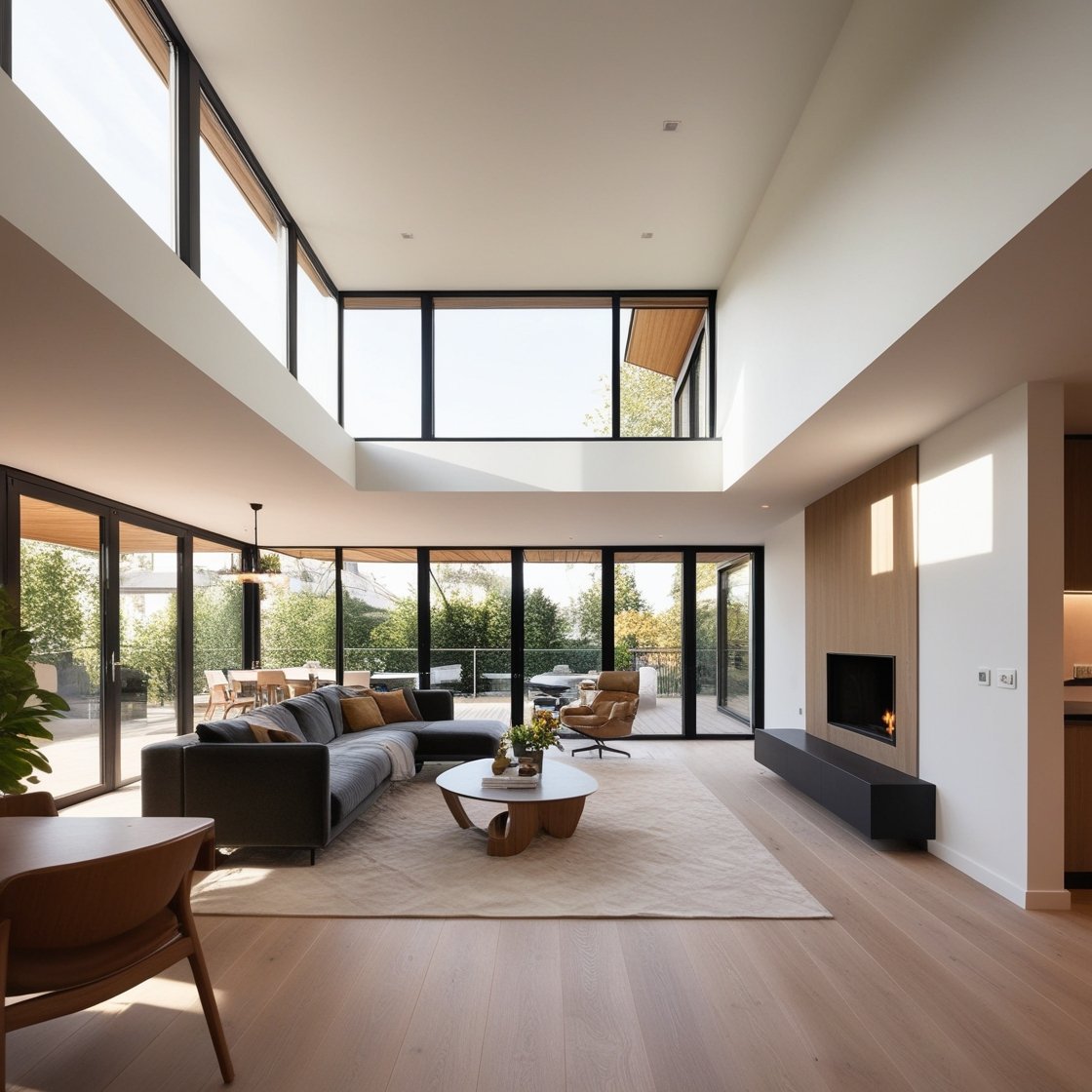 Maison rénovée avec un design lumineux et ouvert