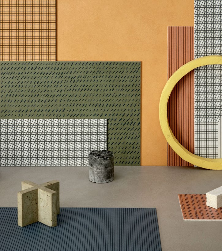 LEA CERAMICHE SEGNI SU PIGMENTI Revêtement mural en grès cérame pour intérieur - Designer Ferruccio Laviani